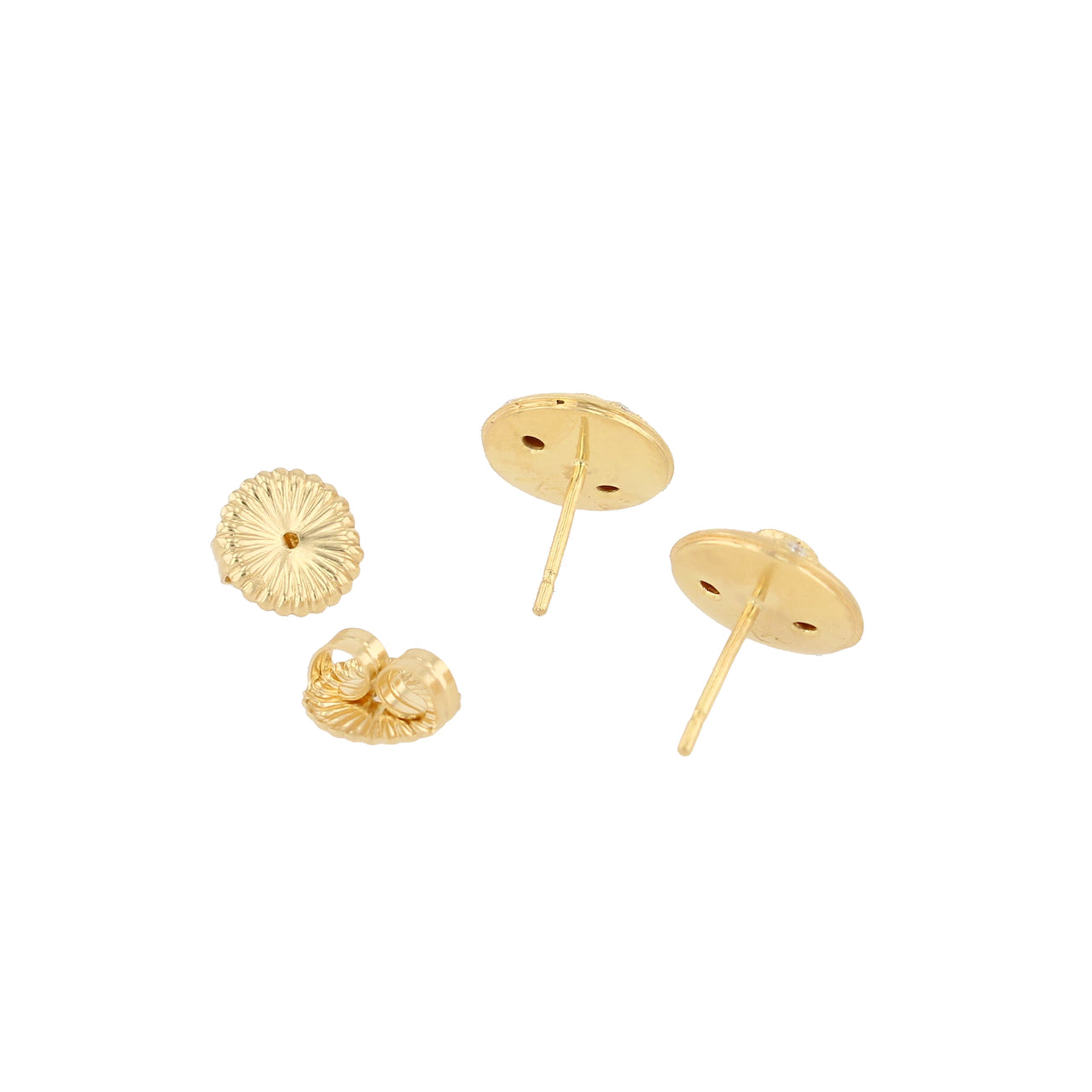 Ruby and Diamond Button Earrings