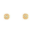 Opal Button Earrings