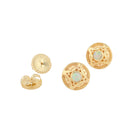 Opal Button Earrings