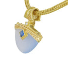 Chalcedony, Sapphire, Diamond Pendant Enhancer