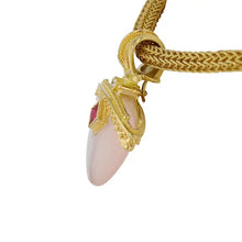 Ruby, Rose Quartz and Diamond Pendant Enhancer