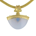 Chalcedony, Sapphire, Diamond Pendant Enhancer