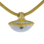 Chalcedony, Sapphire, Diamond Pendant Enhancer