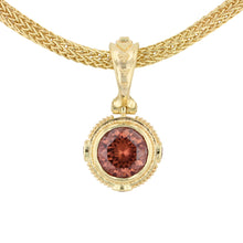 Imperial Zircon Pendant with Champagne Diamonds