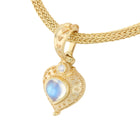 Rainbow Moonstone Pendant with Diamond Accent