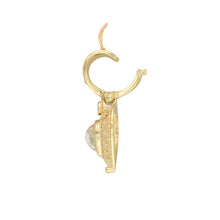 Rainbow Moonstone Pendant with Diamond Accent