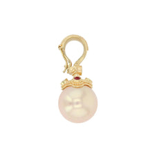 18Karat Gold Diamond, Ruby and Edison Pearl Pendant with Granulation