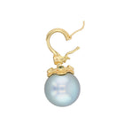 Silver-Grey South Sea Pearl Pendant with Sapphire and Diamond