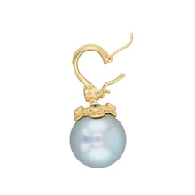 Silver-Grey South Sea Pearl Pendant with Sapphire and Diamond