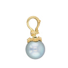 Silver-Grey South Sea Pearl Pendant with Sapphire and Diamond