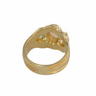 Australian Opal and Green Garnet Ring