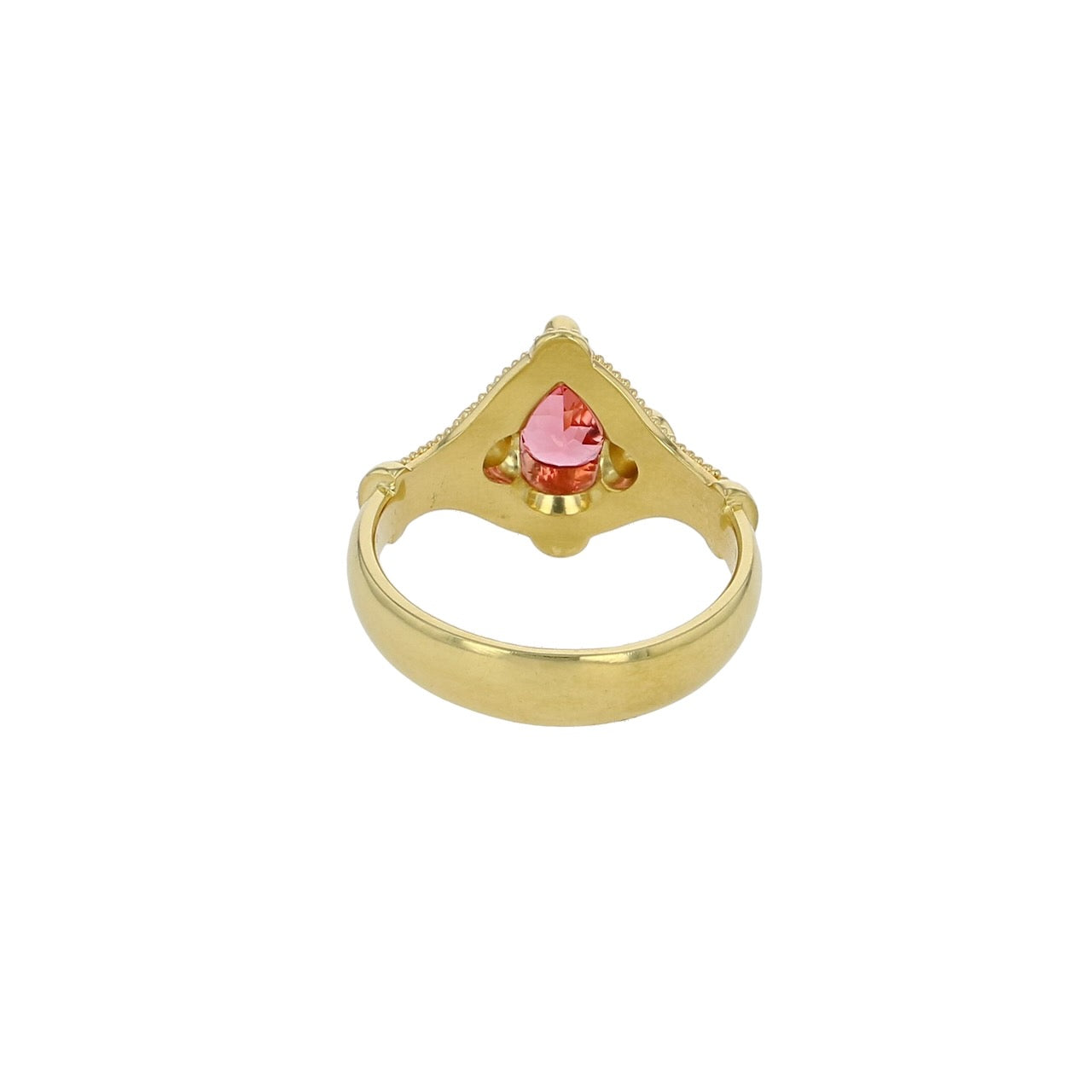 Pear shape Pink Spinel Ring
