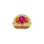 Magenta Sapphire, Yellow Diamond and Spessarite Ring