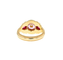 Bespoke Pink Sapphire, Ruby and Diamond Cocktail Ring