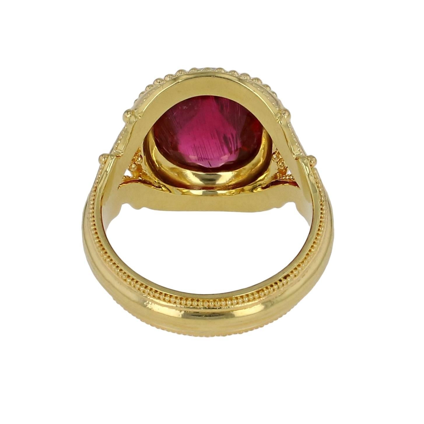 Rubellite Tourmaline Cocktail Ring
