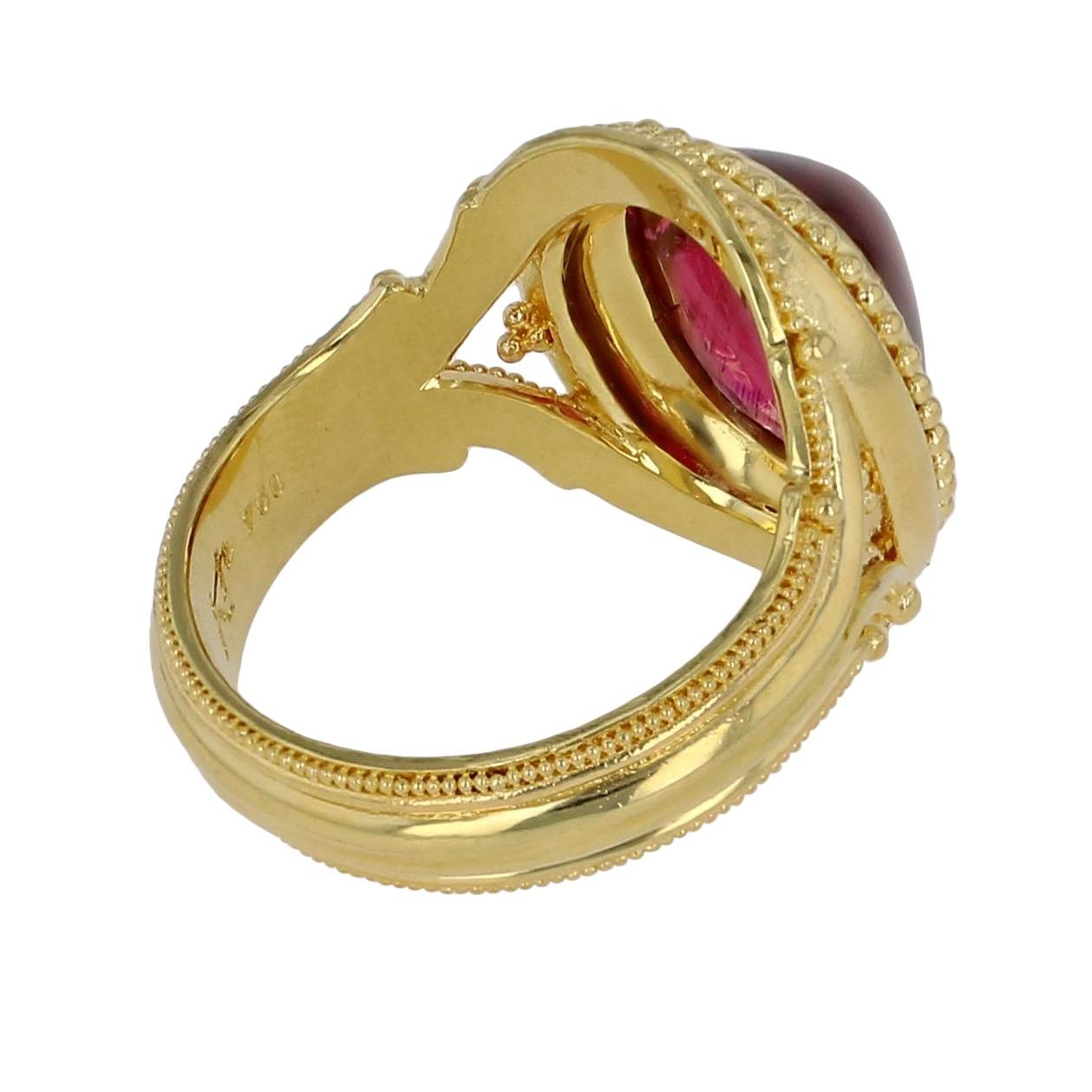 Rubellite Tourmaline Cocktail Ring