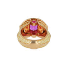 Magenta Sapphire, Yellow Diamond and Spessarite Ring