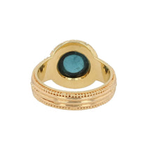 Kent Raible 18 Karat Gold Indicolite Ring with Granulation