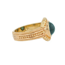 Kent Raible 18 Karat Gold Indicolite Ring with Granulation