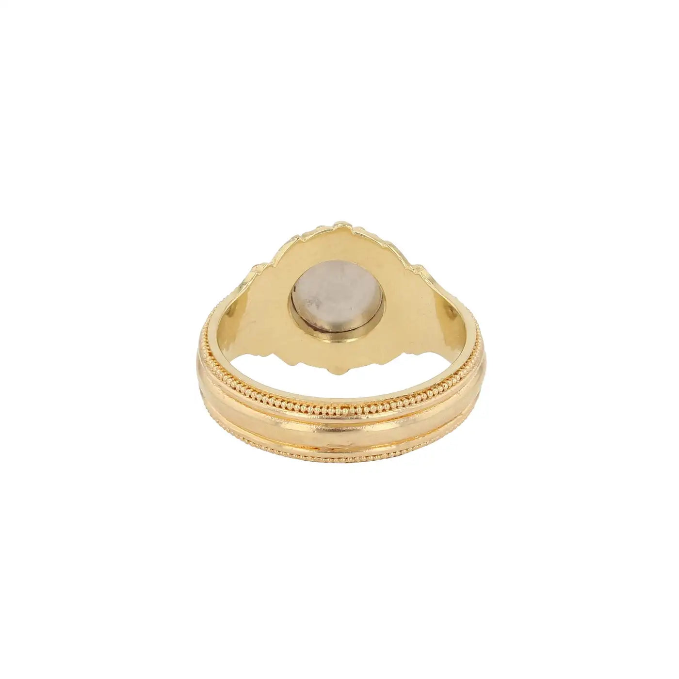 Kent Raible 18 Karat Tourmaline Ring with Gold Granulation