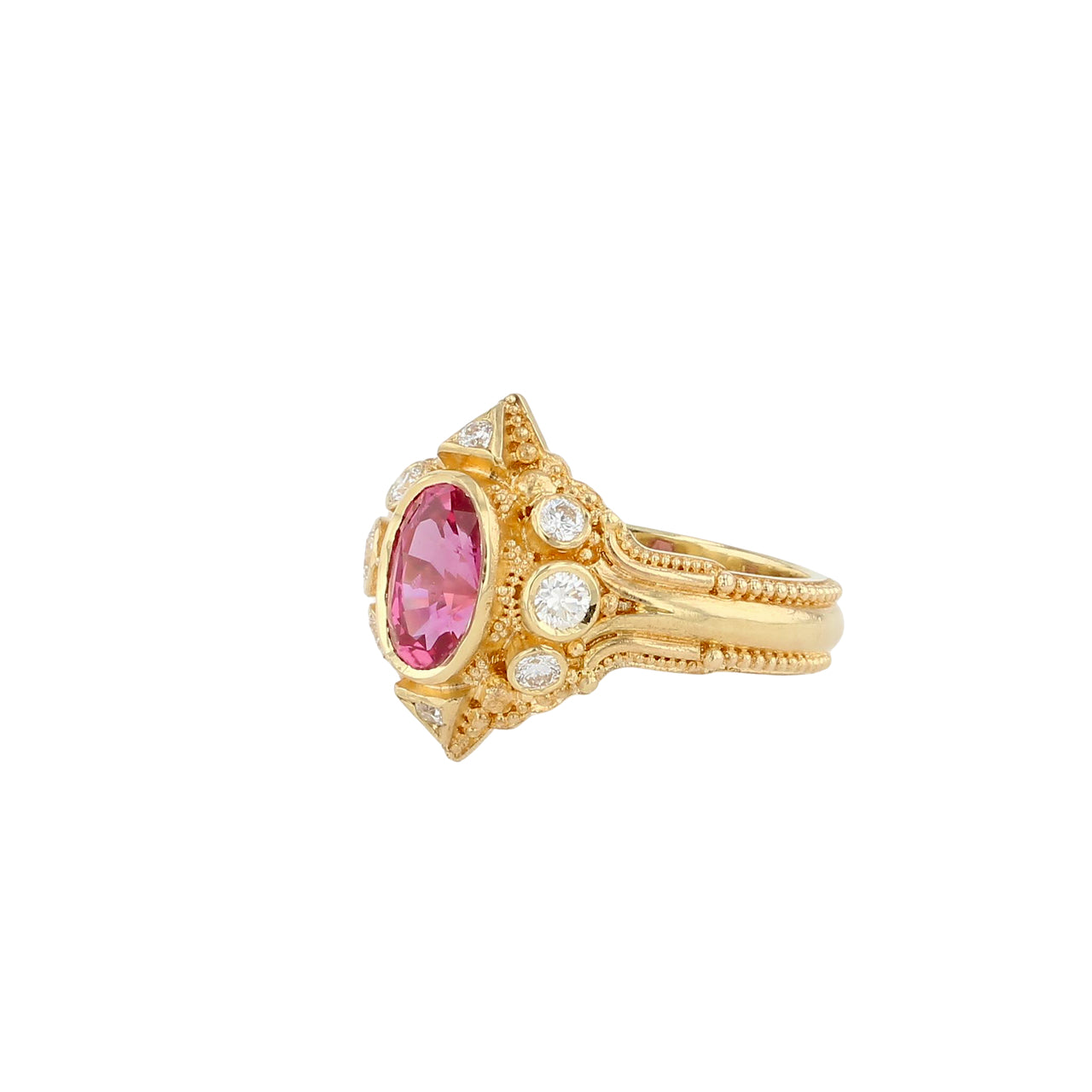 Hot Pink Magenta Sapphire Ring