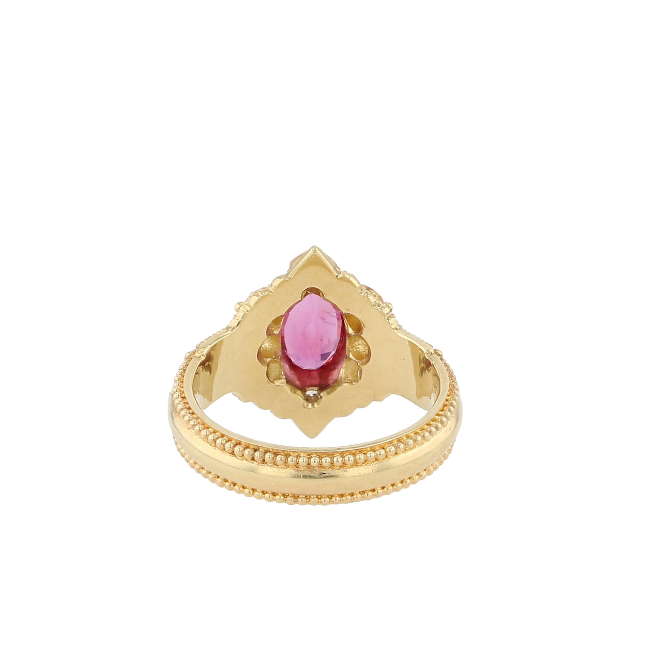 Hot Pink Magenta Sapphire Ring