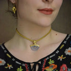 Chalcedony, Sapphire, Diamond Pendant Enhancer