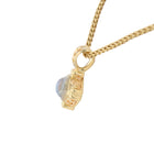 Rainbow Moonstone Round Pendant
