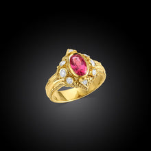 Hot Pink Magenta Sapphire Ring