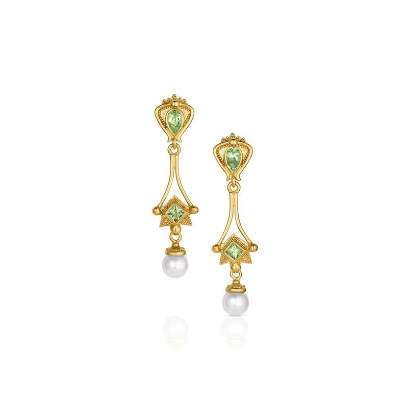 Green Grossular Garnets Earrings