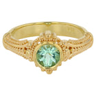 Solitare Ring with Seafoam Tourmaline