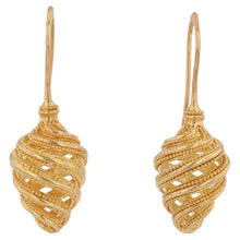 Spiral Cone Earrings with Granulation Detail
