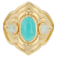 Chrysocolla and Opal Cocktail Ring