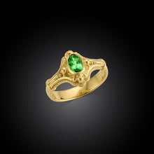Deep Green Grossular Garnet Ring