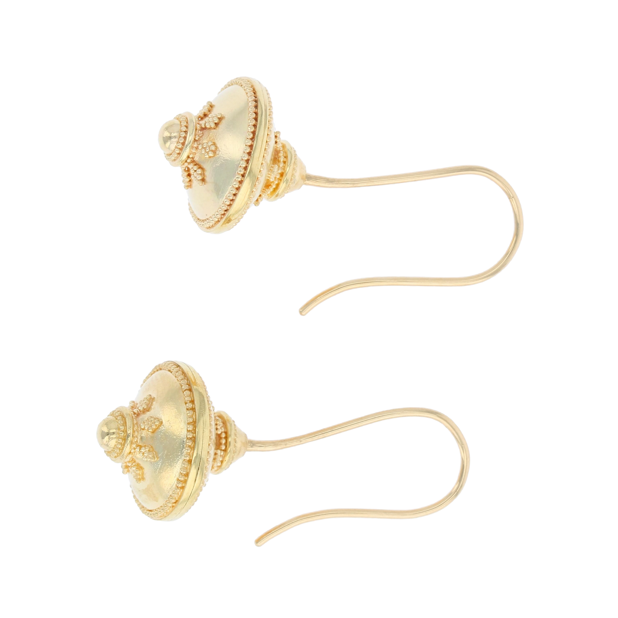 Small Flying Saucers Drop Dangle Earrings