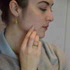 Small Flying Saucers Drop Dangle Earrings