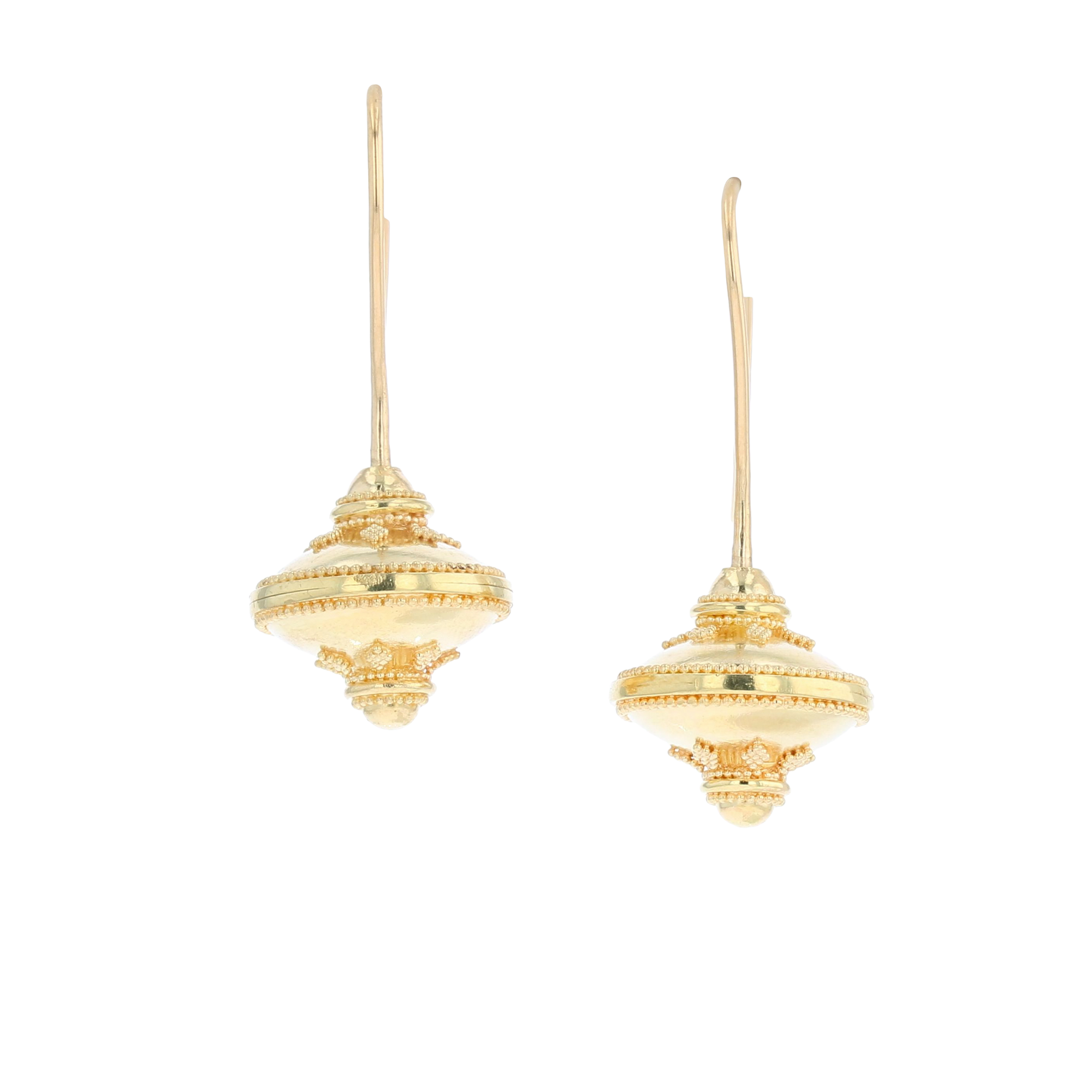 Small Flying Saucers Drop Dangle Earrings