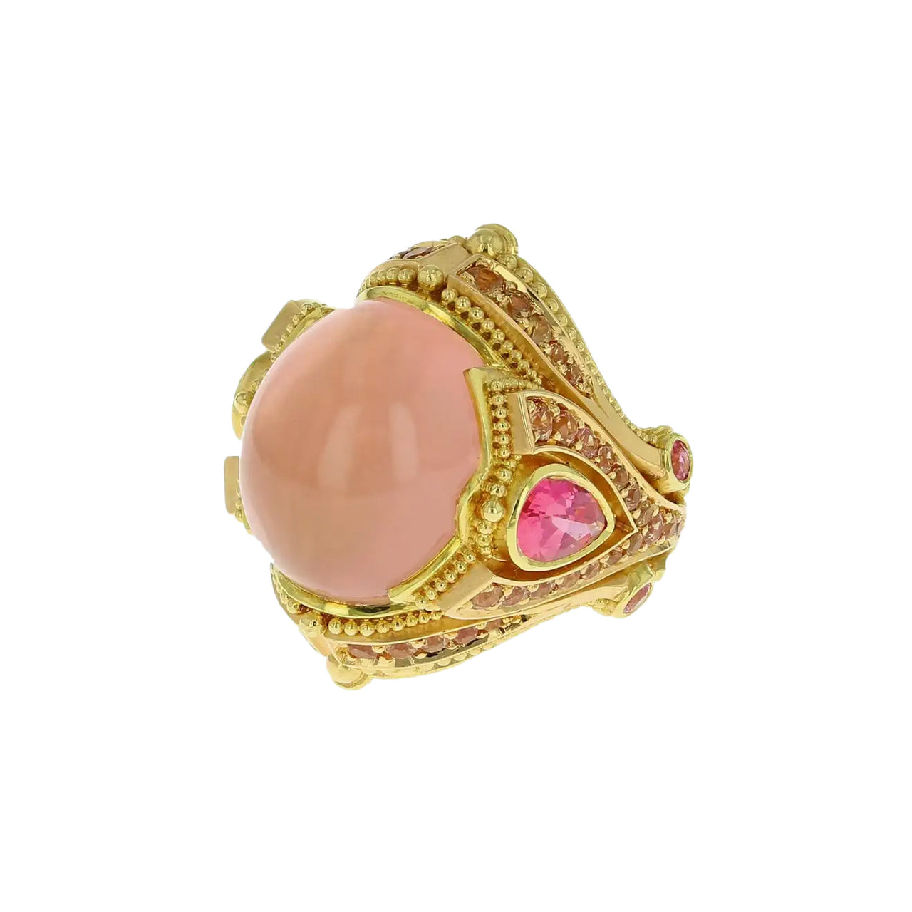 Wish Upon a Star Rose Quartz, Spinel and Sapphire Ring