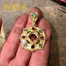 Rainbow Moonstone Mandala Pendant