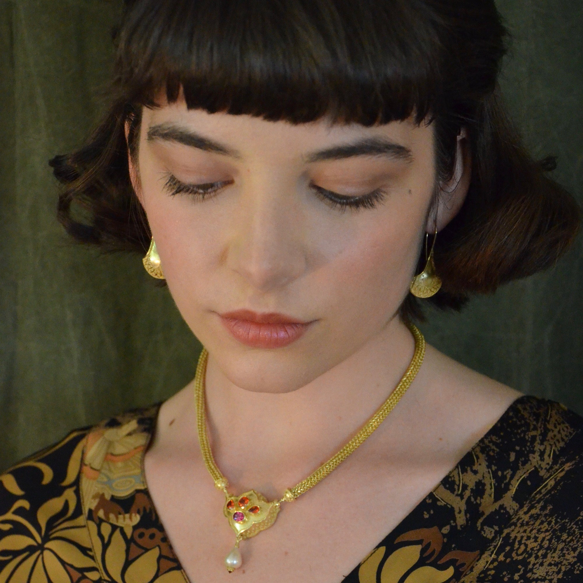 Fan Dangle Earrings