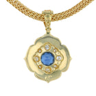 Natural Blue Sapphire Flower Necklace Enhancer Pendant