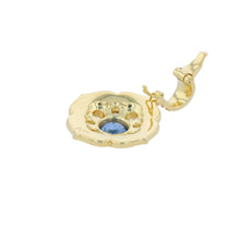 Natural Blue Sapphire Flower Necklace Enhancer Pendant