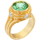 Seafoam Tourmaline, Diamond Cocktail ring