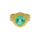 Seafoam Tourmaline, Diamond Cocktail ring