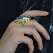 Chalcedony and Opal Cocktail Ring