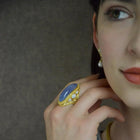 Chalcedony and Opal Cocktail Ring
