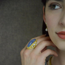 Chalcedony and Opal Cocktail Ring