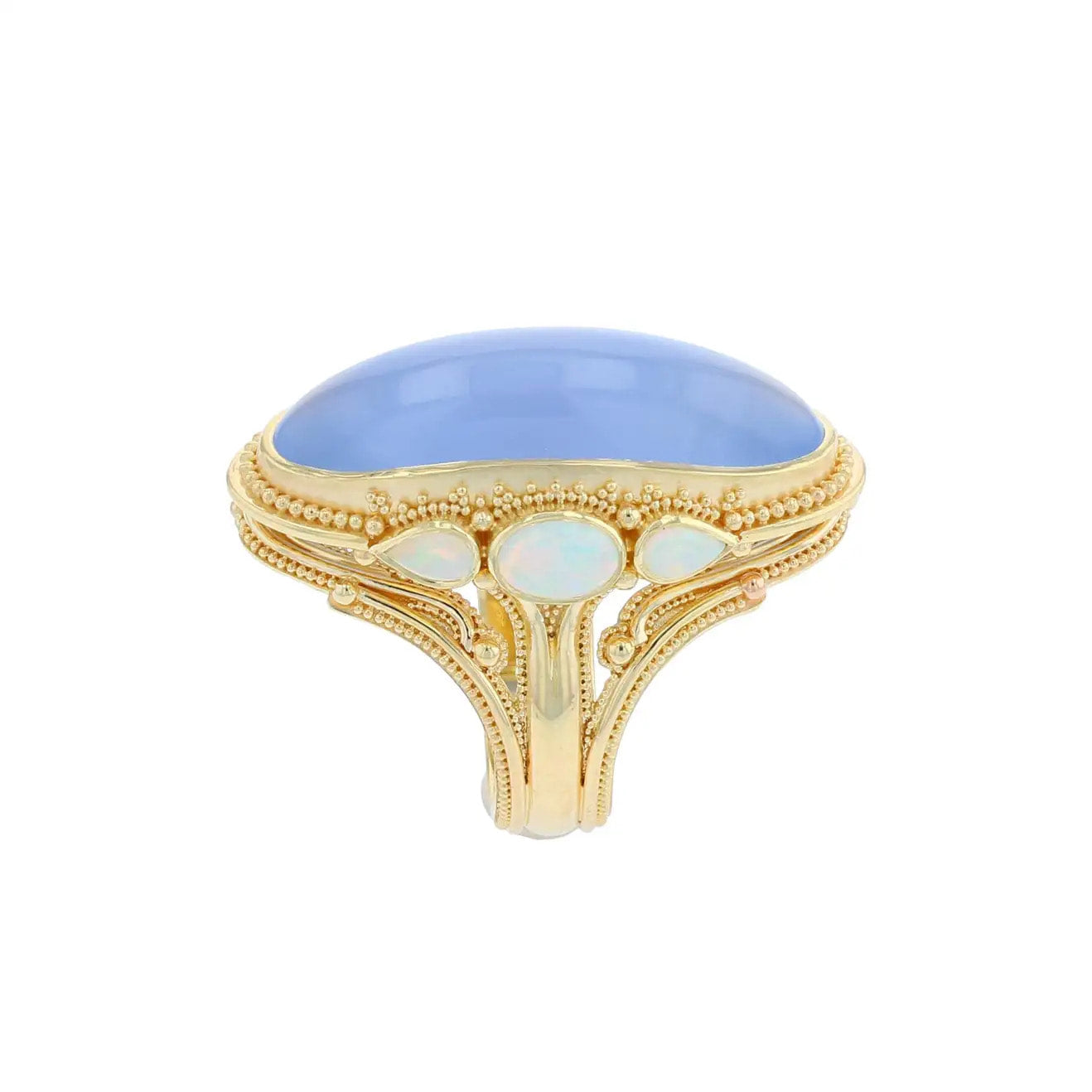 Chalcedony and Opal Cocktail Ring