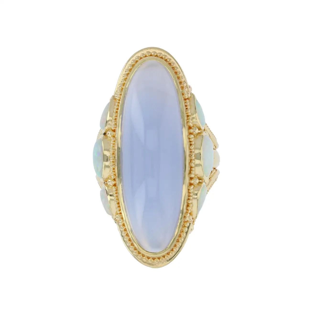 Chalcedony and Opal Cocktail Ring