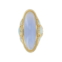 Chalcedony and Opal Cocktail Ring